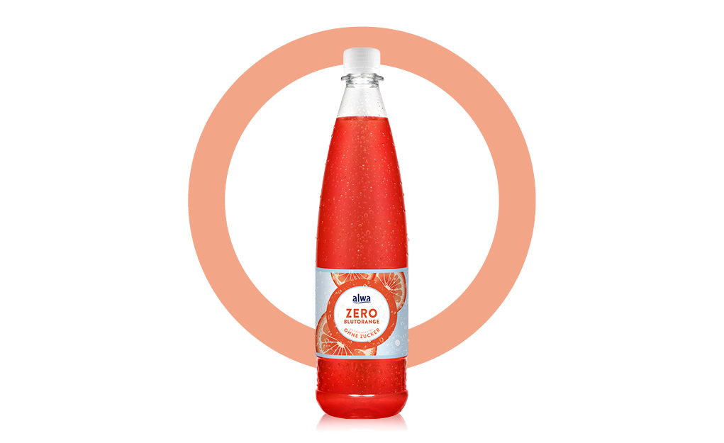 Flasche alwa ZERO Blutorange