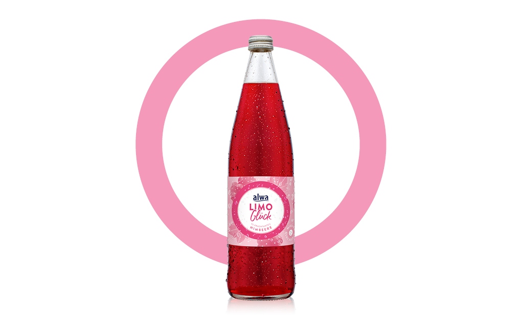 Flasche LimoGlück Himbeere
