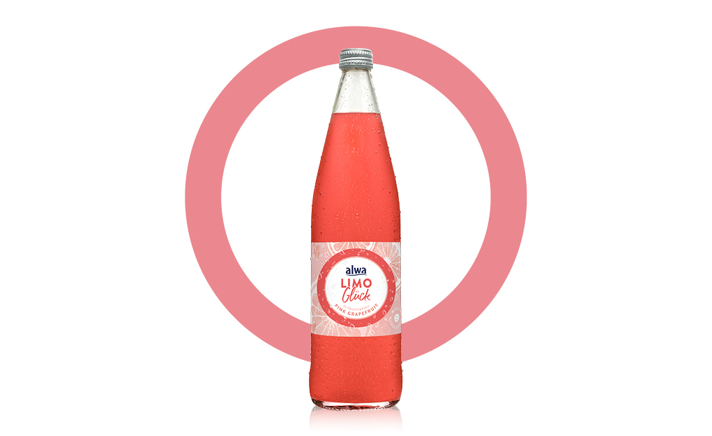 Flasche LimoGlück Pink Grapefruit