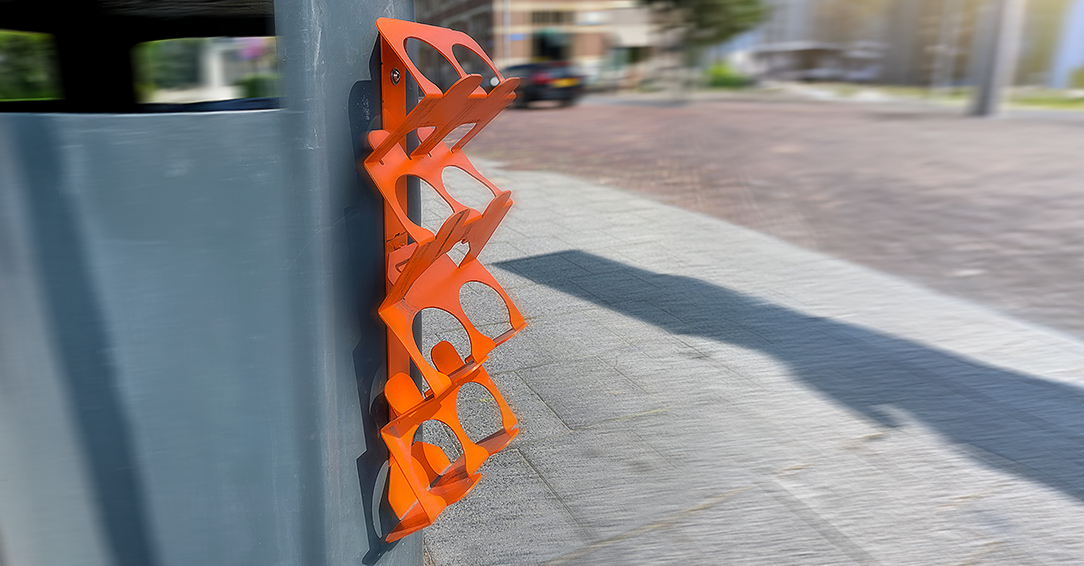 Pfandring an Mülleimer